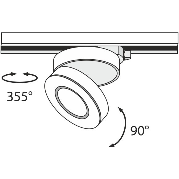 Однофазный двужильный светодиодный трековый светильник Maytoni Unity TR006-1-12W3K-B4K Magic 4000К 1000Лм CRI80+ 36° 12Вт