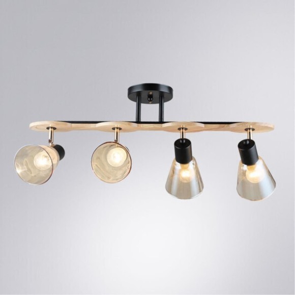 Потолочный светильник с 4 стеклянными плафонами и цоколем E27 Arte Lamp Harmony A5112PL-4BK