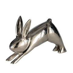 427294 VOHILAVA Статуэтка Заяц, алюминий, цвет никель, L280, B75, H180 427294 VOHILAVA Статуэтка Заяц, алюминий, цвет никель, L280, B75, H180