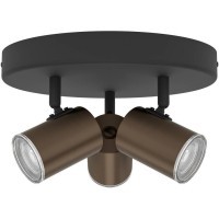 300591 Спот CONSUMA 1, 3X5W(GU10), IP44,сталь, бронзовый, черный