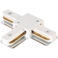 Т-образный соединитель для накладных однофазных шинопроводов Crystal Lux CLT 0.211 08 WH