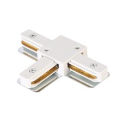 Т-образный соединитель для накладных однофазных шинопроводов Crystal Lux CLT 0.211 08 WH