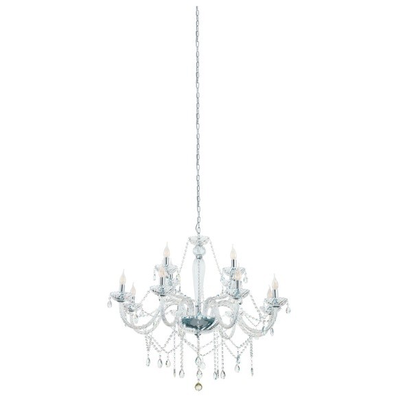 39102 BASILANO BASILANO 1 Люстра потолочная с 12 лампами E14, 480Вт, хромированный, стекло, классика