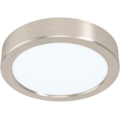 99218 Светодиодный накладной светильник FUEVA 5, 10,5W (LED), Ø160, H28, 1200lm, 3000K, сталь, никель