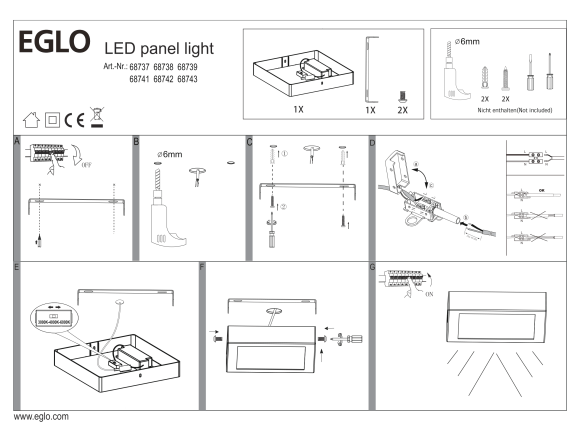 Белый накладной настенно-потолочный светильник EGLO FUEVA PRO CCT 68737, встроенный LED 14Вт, 3000 / 4000 / 6000К, CRI 80, 1360Лм, угол 100°, литой металлический корпус RAL 9016, 170 × 170 × 40 мм, IP20, угол рассеивания 100° Белый накладной настенно-потолочный светильник EGLO FUEVA PRO CCT 68737, встроенный LED 14Вт, 3000 / 4000 / 6000К, CRI 80, 1360Лм, угол 100°, литой металлический корпус RAL 9016, 170 × 170 × 40 мм, IP20, угол рассеивания 100°