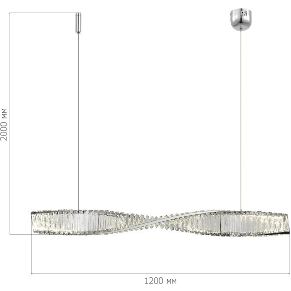 SL6205.123.01 Светильник подвесной ST-Luce Хром/Прозрачный LED 1*25W 4000K ELICA