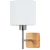 Arte Lamp CHARLIE A5071AP-1SS Настенный светильник, бра с плафоном из искусственной шерсти и основанием из натурального дерева, диаметр плафона 16см, высота 31см, лампа Е27 1шт макс 40Вт, 220В, без выключателя на корпусе