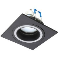 900451 Встраиваемый светильник CAROSSO, 35W (GU10), L93, B93, H25, алюминий, черный / пластик, белый
