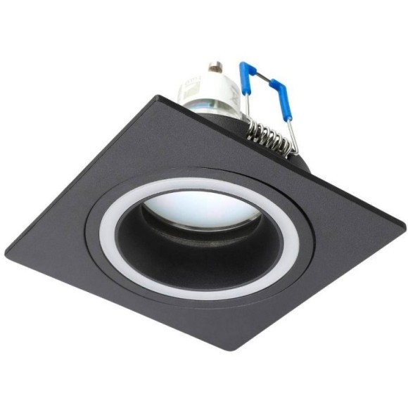 900451 Встраиваемый светильник CAROSSO, 35W (GU10), L93, B93, H25, алюминий, черный / пластик, белый