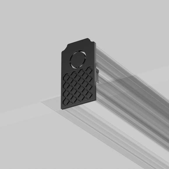 Комплект из 2 боковых заглушек для шин в ГКЛ потолки 9.5 и 12.5мм TRA034EC-42B Комплект из 2 боковых заглушек для шин в ГКЛ потолки 9.5 и 12.5мм TRA034EC-42B