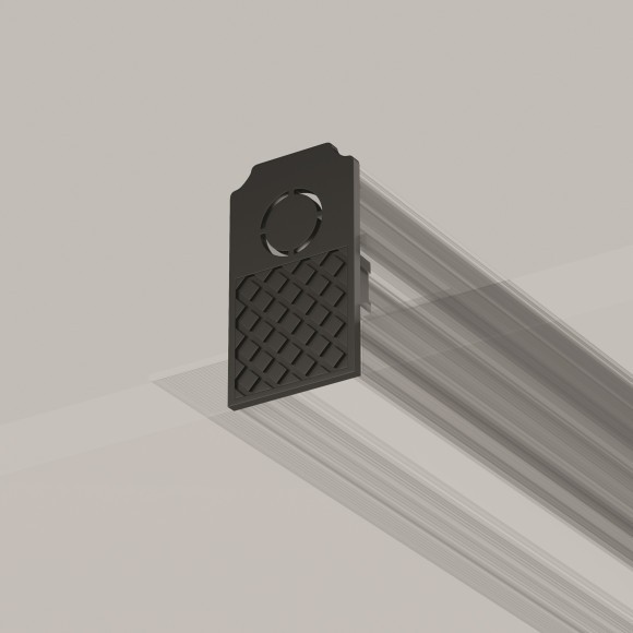 Комплект из 2 боковых заглушек для шин в ГКЛ потолки 9.5 и 12.5мм TRA034EC-42B Комплект из 2 боковых заглушек для шин в ГКЛ потолки 9.5 и 12.5мм TRA034EC-42B