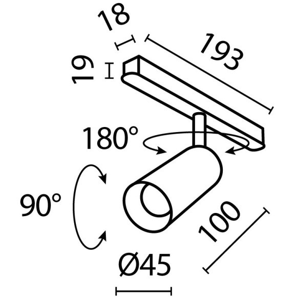 Трековый светильник Technical TR032-2-5W4K-S-B Трековый светильник Technical TR032-2-5W4K-S-B