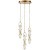 Odeon Light Parma 6672/30L Каскадный подвесной LED-светильник в стиле модерн, 30Вт, 2100Лм, CCT переключение цвет. температуры 3000/3500/4000К, CRI90, 220В, бронзовый металл и натуральный алебастр, высота 1886 мм, общий диаметр 300 мм, IP20