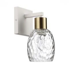 6583/1W MODERNI LN24 белый, золотой/прозрачный/металл/стекло Бра E27 1*40W 220V ICE 6583/1W MODERNI LN24 белый, золотой/прозрачный/металл/стекло Бра E27 1*40W 220V ICE