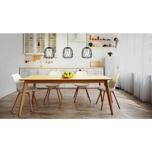EGLO FLORESTA 99706 Подвесной линейный светильник-люстра современный лофт, лампы 3xE27 до 40Вт, общая мощность до 120Вт, 220-240В, IP20, регулируемая высота, без выключателя, черная сталь и дымчатое стекло, длина 890 мм, ширина 190 мм, высота 1100 мм