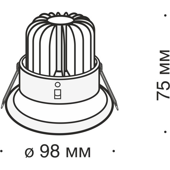 Встраиваемый светильник Maytoni DL031-2-L12W Yin светодиодный LED 12W Встраиваемый светильник Maytoni DL031-2-L12W Yin светодиодный LED 12W