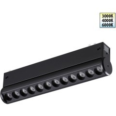 359946 Черный трековый линейный светильник с перекл. цв. температуры 3000;4000;6000К 10Вт 650Лм CRI90 Novotech VECTOR 359946 Черный трековый линейный светильник с перекл. цв. температуры 3000;4000;6000К 10Вт 650Лм CRI90 Novotech VECTOR