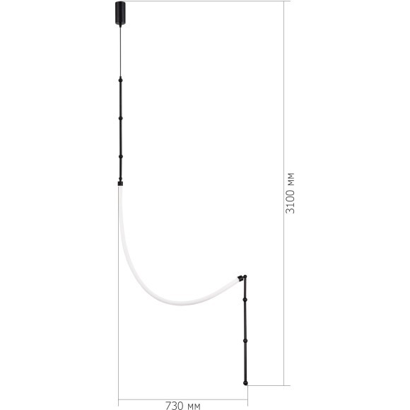 SL6132.401.20 Светильник настенно-потолочный ST-Luce Черный/Белый LED 1*20W 3000K STRAP