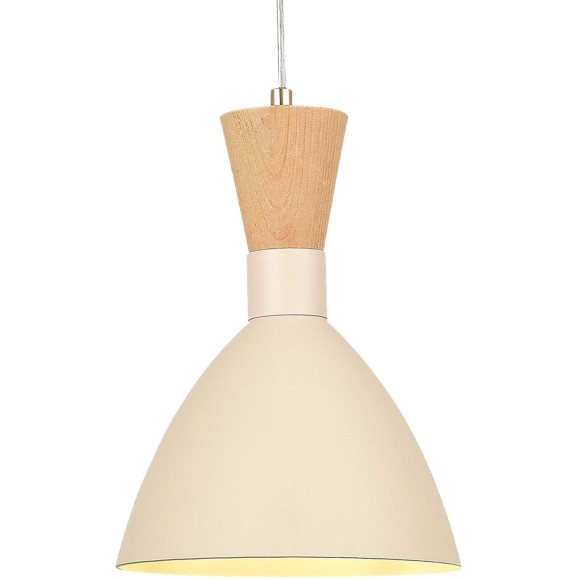 SLE1256-503-01 Светильник подвесной Бежевый/Бежевый, Светлое дерево, Золотистый E14 1*40W VISTA