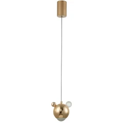 1080/201 AMIGO SP LED GOLD Crystal Lux Золотой подвесной светильник, LED 6,5 Вт, 4000 К, 380 Лм, CRI 80, IP20, 220 В
