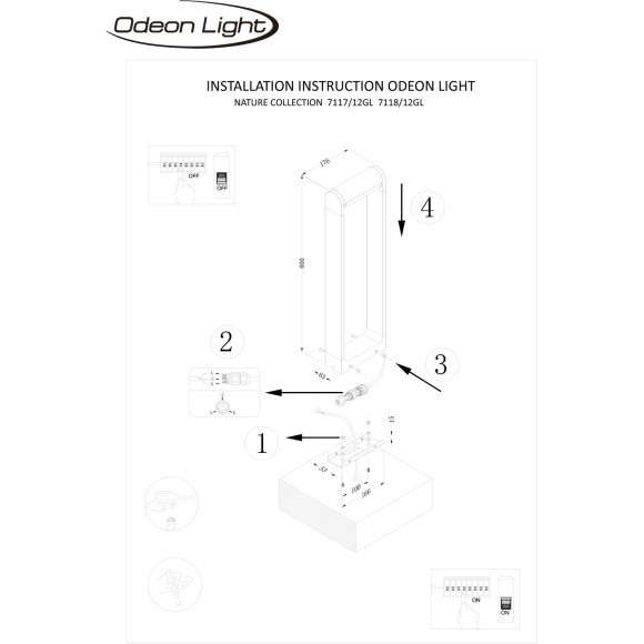 Ландшафтный светильник IP65 LED 12W 900Лм 3000K 120° 220-240V TWINSET 7118/12GL