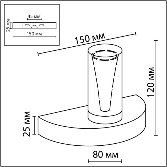 Настенный светильник IP20 LED 5W 402Лм 3000K 180° DEFANCE 7143/5WL