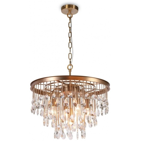 Подвесная люстра хрустальная Linn MOD091PL-05G Подвесная люстра хрустальная Linn MOD091PL-05G