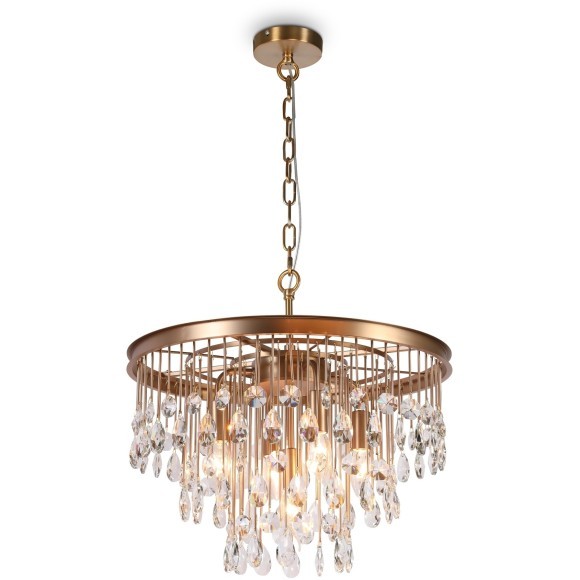 Подвесная люстра хрустальная Linn MOD091PL-05G Подвесная люстра хрустальная Linn MOD091PL-05G