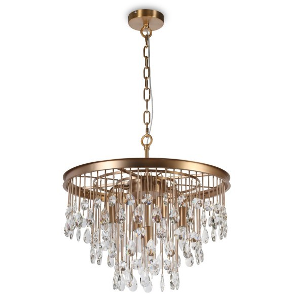 Подвесная люстра хрустальная Linn MOD091PL-05G Подвесная люстра хрустальная Linn MOD091PL-05G