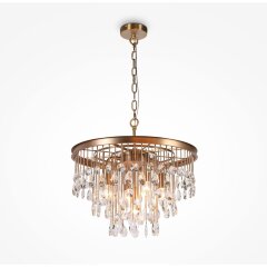 Подвесная люстра хрустальная Linn MOD091PL-05G Подвесная люстра хрустальная Linn MOD091PL-05G