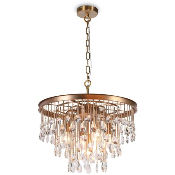 Подвесная люстра хрустальная Linn MOD091PL-05G Подвесная люстра хрустальная Linn MOD091PL-05G