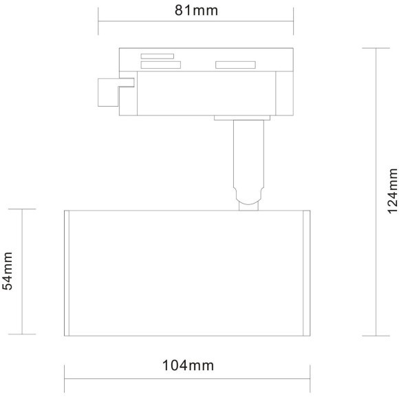 ST301.406.01 однофазный двужильный трековый светильник ST Luce под сменную лампу GU10