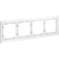 Рамка стеклянная VOLTUM S70 на 4 поста, (белый,матовый,стекло)