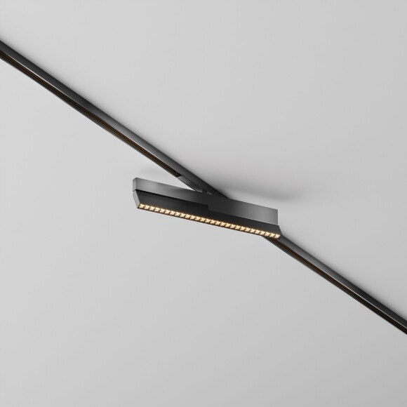 Maytoni EXILITY X TR242-4-12WTW-DSZ-B Трековый складной поворотный светодиодный черный магнитный светильник книжка шириной 28см, с полным управлением по Zigbee 3.0, LED 12Вт 2700-6000K 1140Лм CRI90 40° IP20 48В