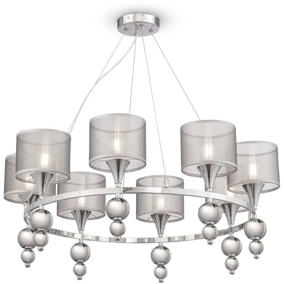 Люстра подвесная Freya FR5093PL-08CH Lauren под лампы 8xE14 40W