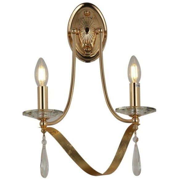 SLE120211-02 Светильник настенный Французское золото E14 2*40W FILATTA