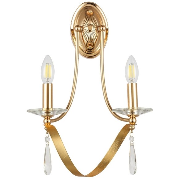 SLE120211-02 Светильник настенный Французское золото E14 2*40W FILATTA