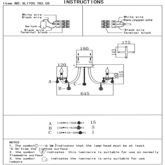 SL1700.782.05 Люстра потолочная ST-Luce Разноцветный E14 5*40W FIATA