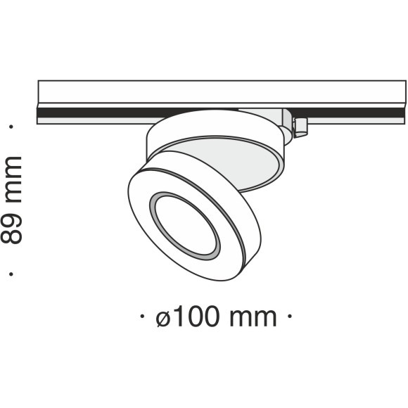Однофазный двужильный светодиодный трековый светильник Maytoni Unity TR006-1-12W3K-W4K Magic 4000К 1000Лм CRI80+ 36° 12Вт