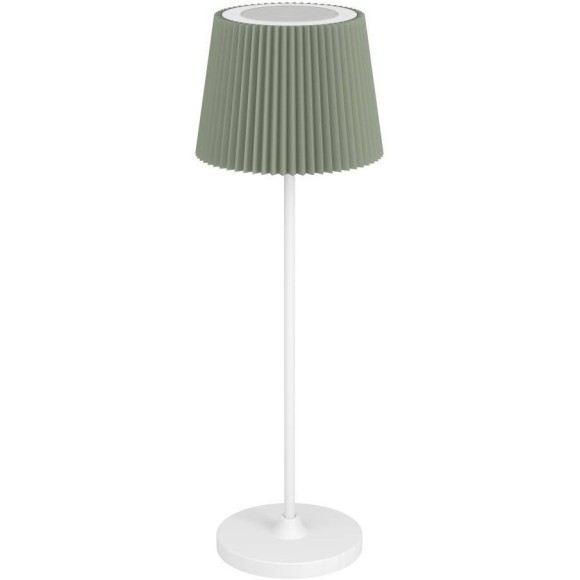 75933 Аккум. настольн лампа сенсорн, димм. LEONERO, H370, 3,8W(LED), 2400K, 3000K, 4000K, 300lm, сталь, белый/текстиль, зелен 75933 Аккум. настольн лампа сенсорн, димм. LEONERO, H370, 3,8W(LED), 2400K, 3000K, 4000K, 300lm, сталь, белый/текстиль, зелен