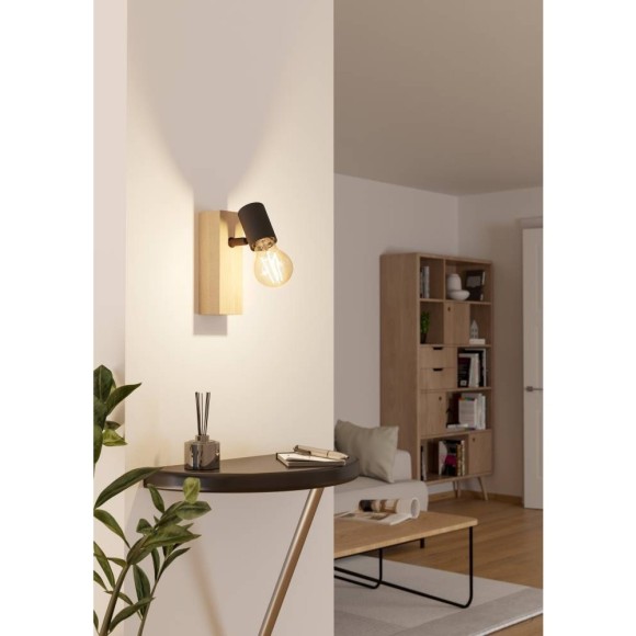 99477 Спот TOWNSHEND 3, 1x10W(E27-LED), дерево, сталь, коричневый, черный 99477 Спот TOWNSHEND 3, 1x10W(E27-LED), дерево, сталь, коричневый, черный