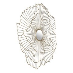 425032 ESASHI Зеркало декоративное в стиле Ар-деко золотое металл сталь зеркальное стекло L650 H590 425032 ESASHI Зеркало декоративное в стиле Ар-деко золотое металл сталь зеркальное стекло L650 H590