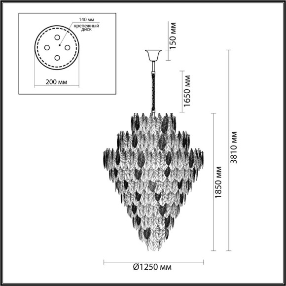 Люстра ODEON LIGHT LACE 5052/86 Люстра ODEON LIGHT LACE 5052/86