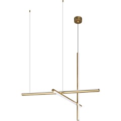 10393/D LOFT IT COORDINATES Подвесной светильник, золотой металлический корпус, белые силиконовые плафоны, LED 23 Вт, 3000 К, 1610 Лм, 220 В