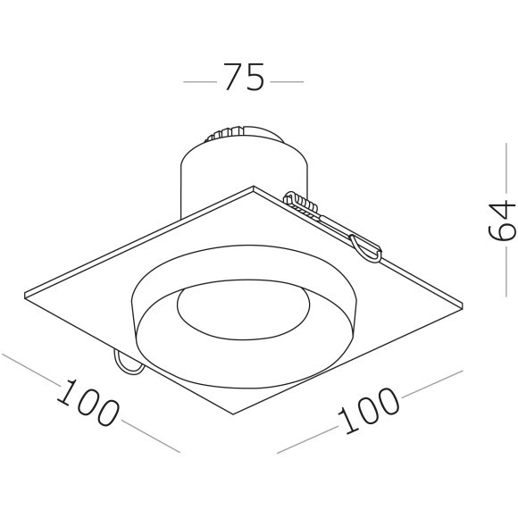 ST758.548.10 Св-к встр. Белый LED 1*10W 4000K 700Lm Ra90 36° IP44 D79xH61 85-265V Встраиваемые светильники