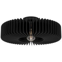 900831 Потолочный светильник PALOMBAIA, 1X40W (E27), H175, ?500, сталь, черный / дерево, коричневый