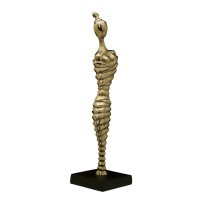 427275 NABUNTURAN Статуэтка ар-деко L100, B100, H410, алюминий, состаренное золото, черный