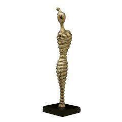 427275 NABUNTURAN Статуэтка ар-деко L100, B100, H410, алюминий, состаренное золото, черный