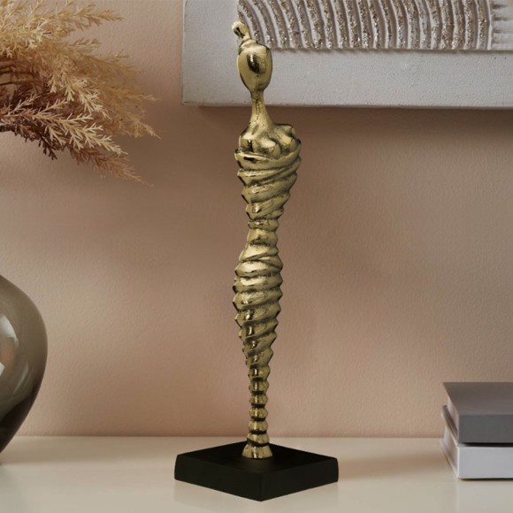 427275 NABUNTURAN Статуэтка ар-деко L100, B100, H410, алюминий, состаренное золото, черный