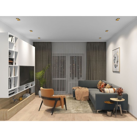 Встраиваемый светильник, IP 20, 50 Вт, GU10, Denkirs DK2422-GD